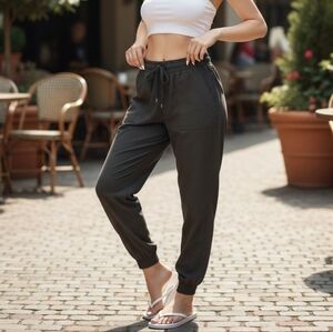 GEORGE - Women’s Casual Comfortable Loungewear Drawstring Jogger Pants Charcoal